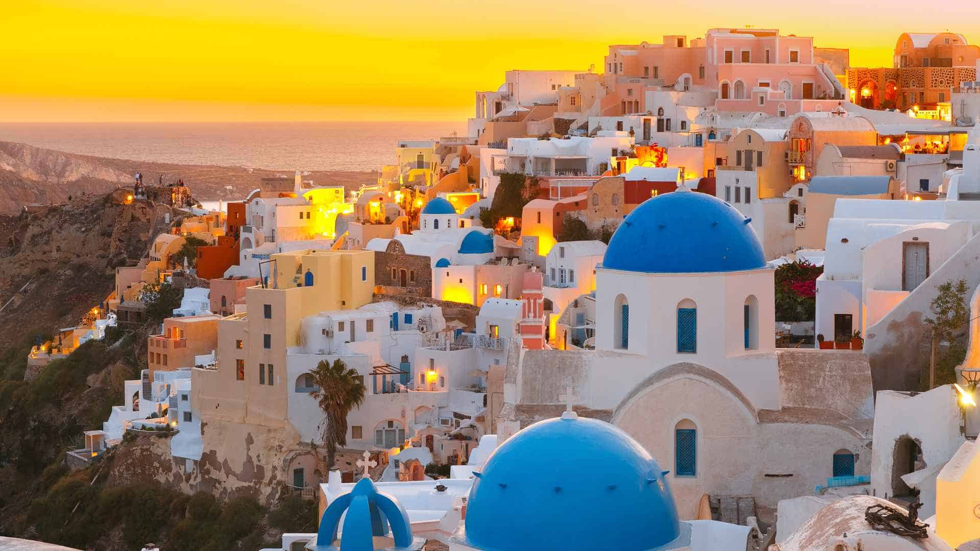  Sunset at Santorini, Greece