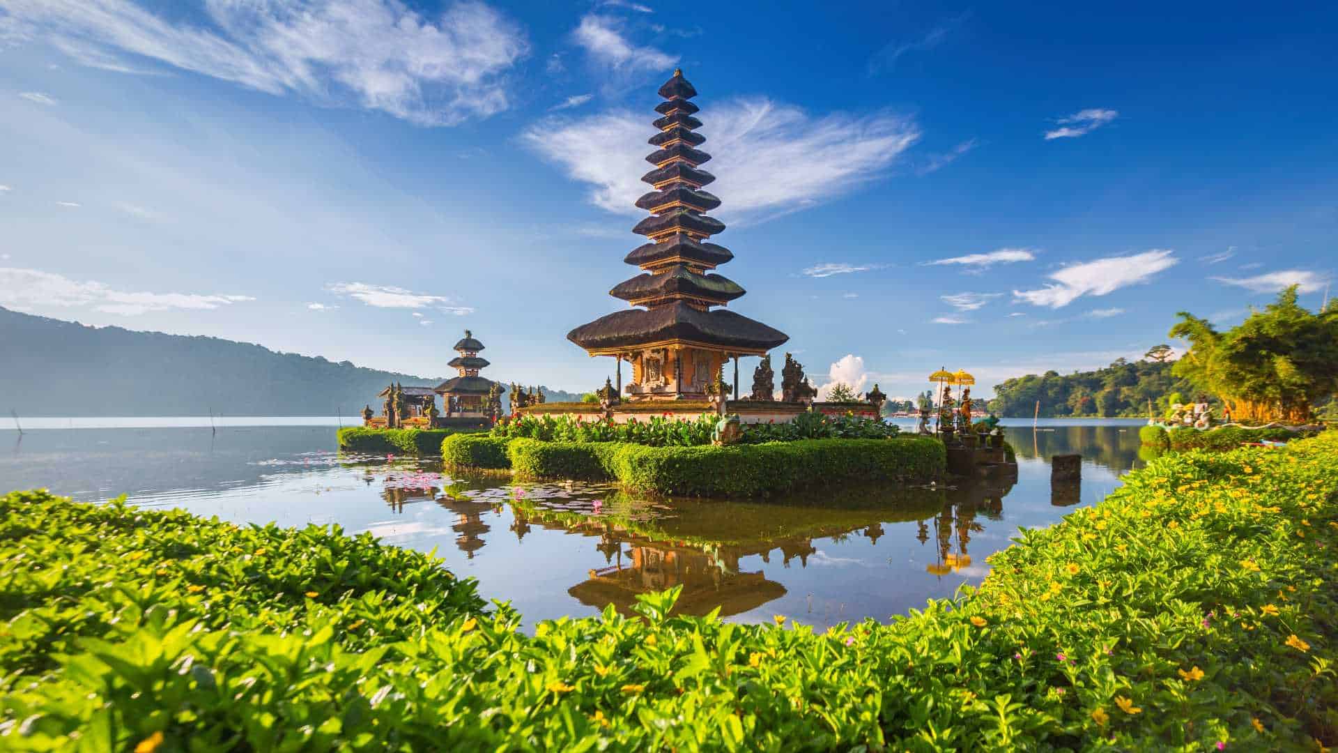 Mystical beauty of Pura Beratan Temple, Bali island