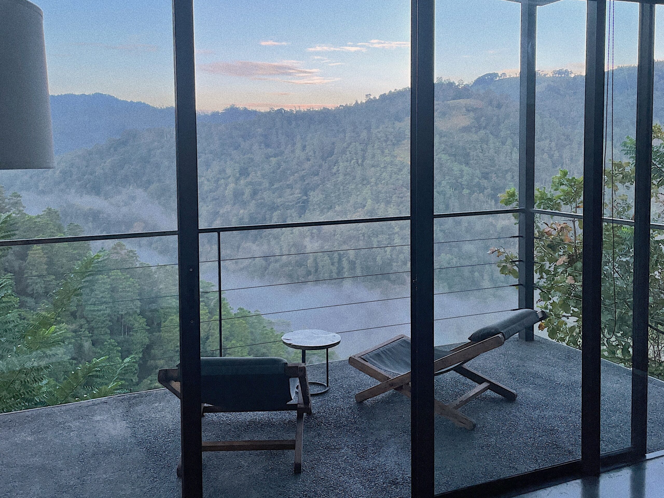 Views from the Mountain View Chalets at Santani, a remote and a secluded retreat