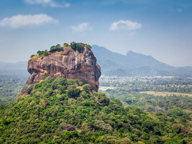 Sigirya rock in Sri Lanka, one of the best asian countries to visit in August