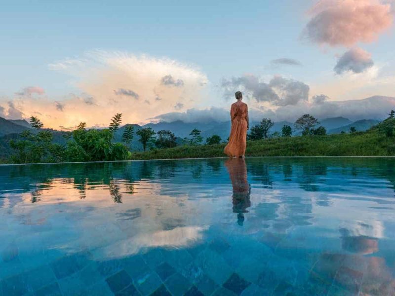 view from the pool at Santani Wellness Kandy